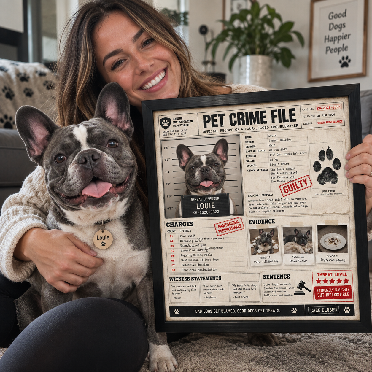Personalised Pet Crime File poster