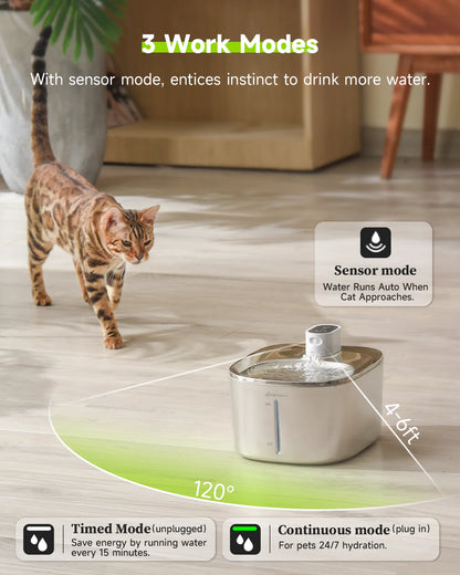 Paw Bureau™ Water Fountain With Sensor