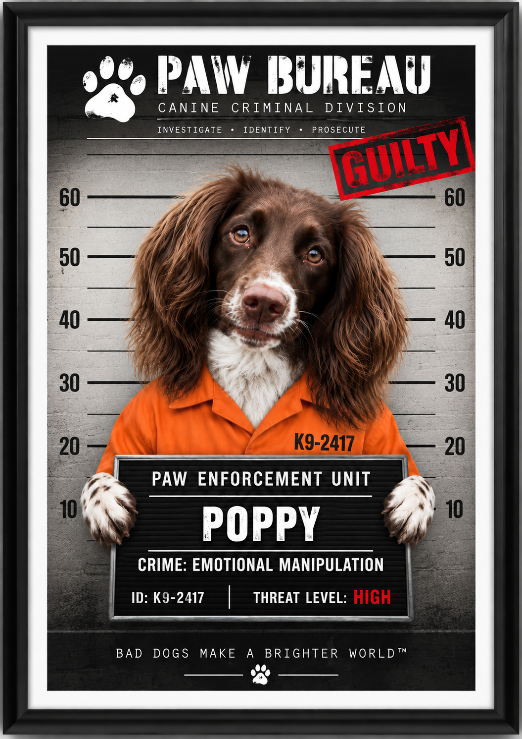 Personalised Paw Bureau Pet Crime File